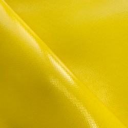 Ткань ПВХ 600 гр/м2 плотная, Жёлтый (Ширина 150см), на отрез  в Спб