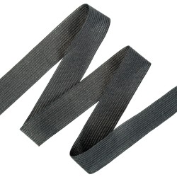 Окантовочная лента-бейка, цвет Чёрный 22мм (на отрез)  в Спб