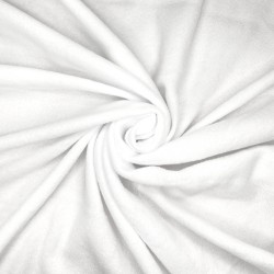 Флис Односторонний 130 гр/м2, цвет Белый (на отрез)  в Спб