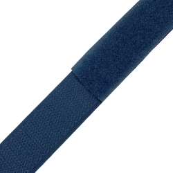 Контактная лента 25мм цвет Синий (велькро-липучка, на отрез)  в Спб