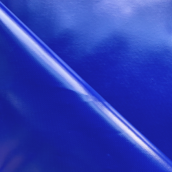 Ткань ПВХ 450 гр/м2, Синий (Ширина 160см), на отрез  в Спб